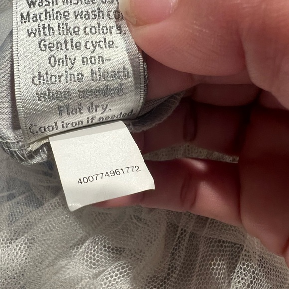 Lauren Conrad LC Tulle Tutu Skirt, Gray Elastic Waist Drawstring Size Women's M - Picture 6 of 6